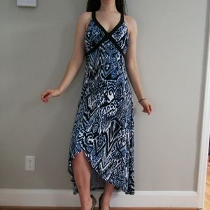 Blue and white beach dress